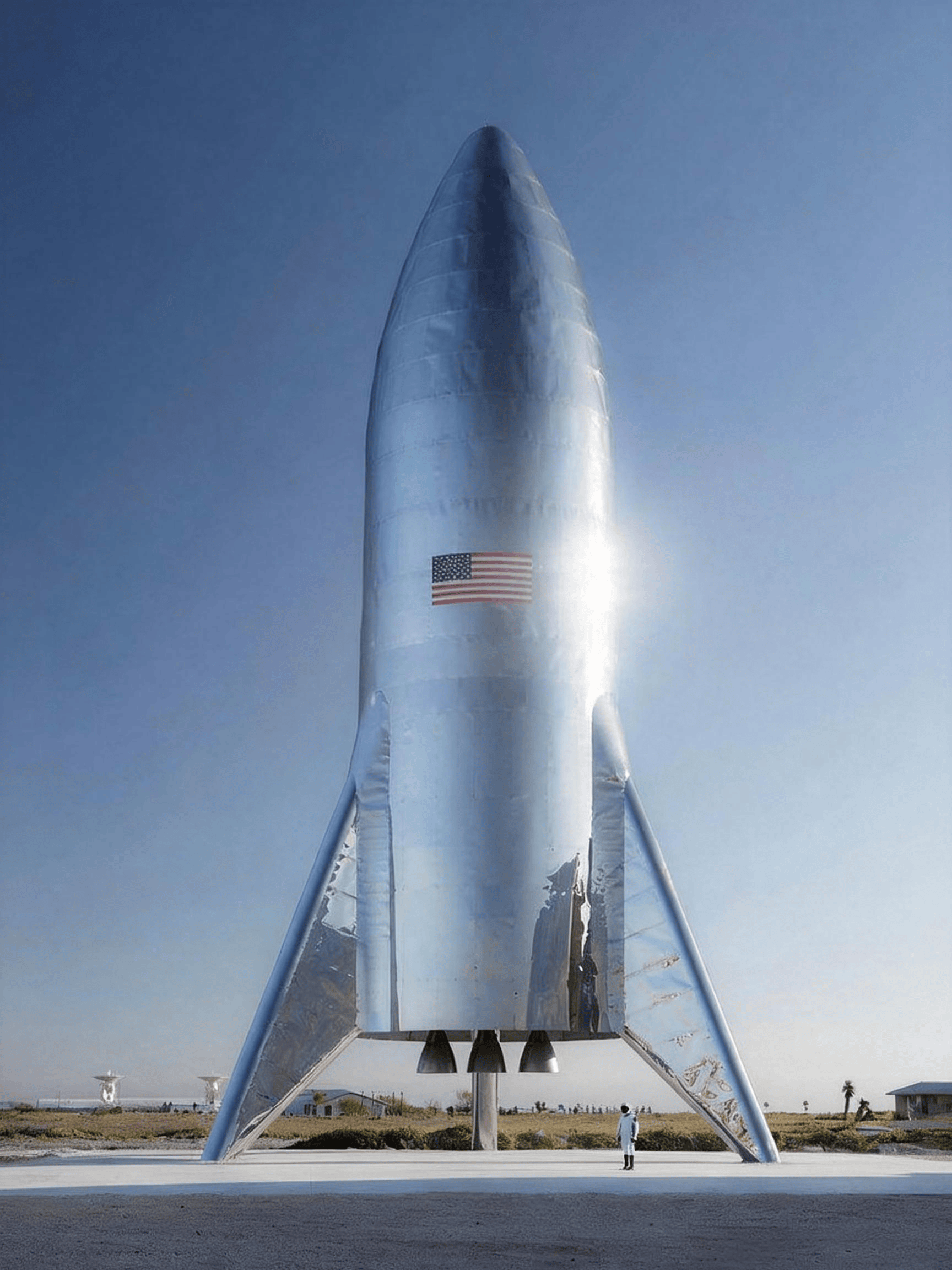 SpaceX rocket lifting off, showing the engineering behind the Mars plan