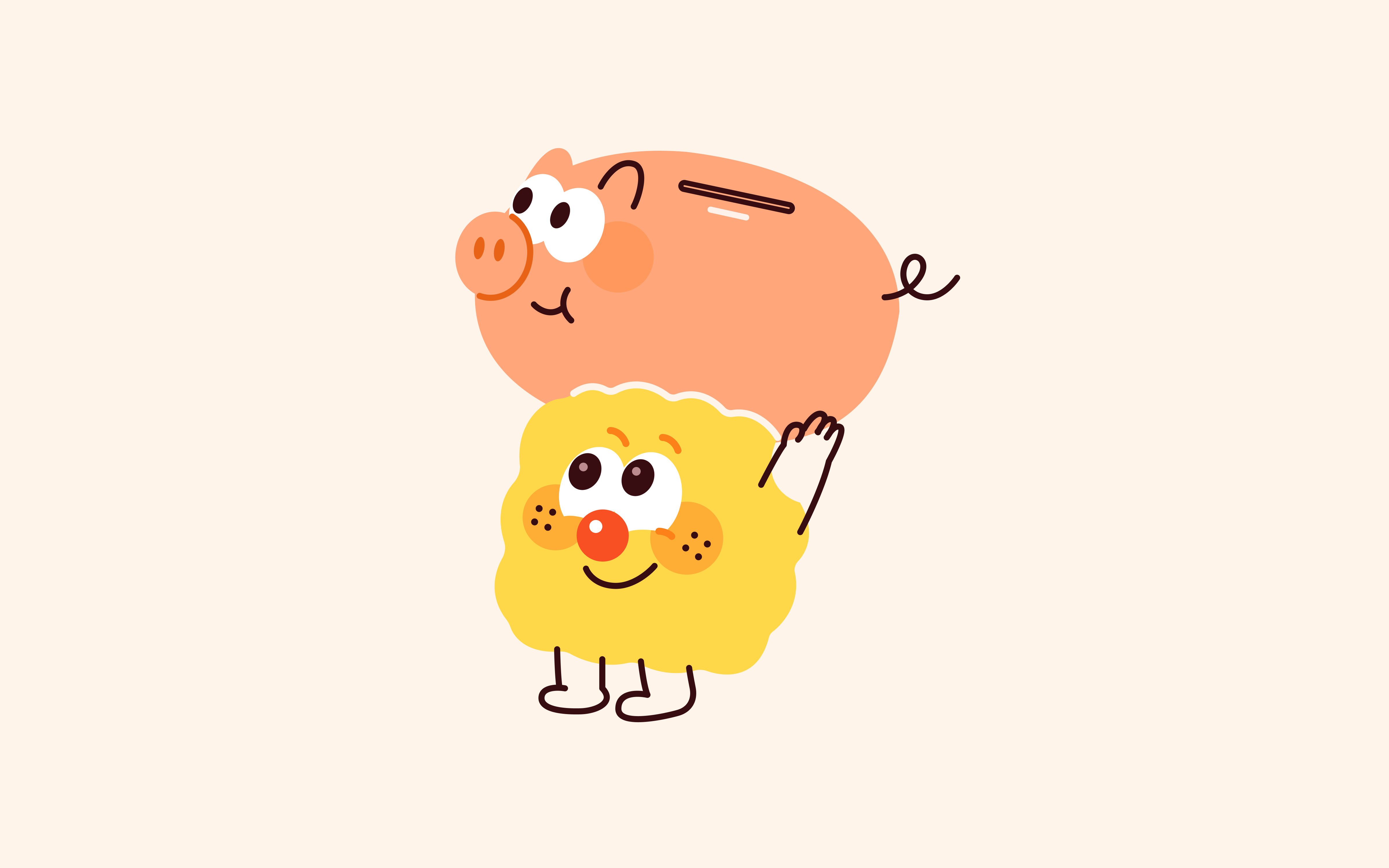 Cookie lifting a piggy bank overhead, a goal you can measure one coin at a time