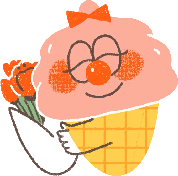 Lizy with flower bouquet